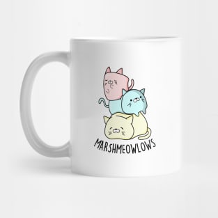 Marshmeowlow Cute Pile Of Cat Marshmallow Pun Mug